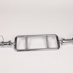 Chrome Olympic Tricep Bar Barbell Heavy Duty with Spring Collars