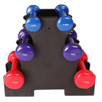 Dummbell Set 6 Piece - Includes Rack