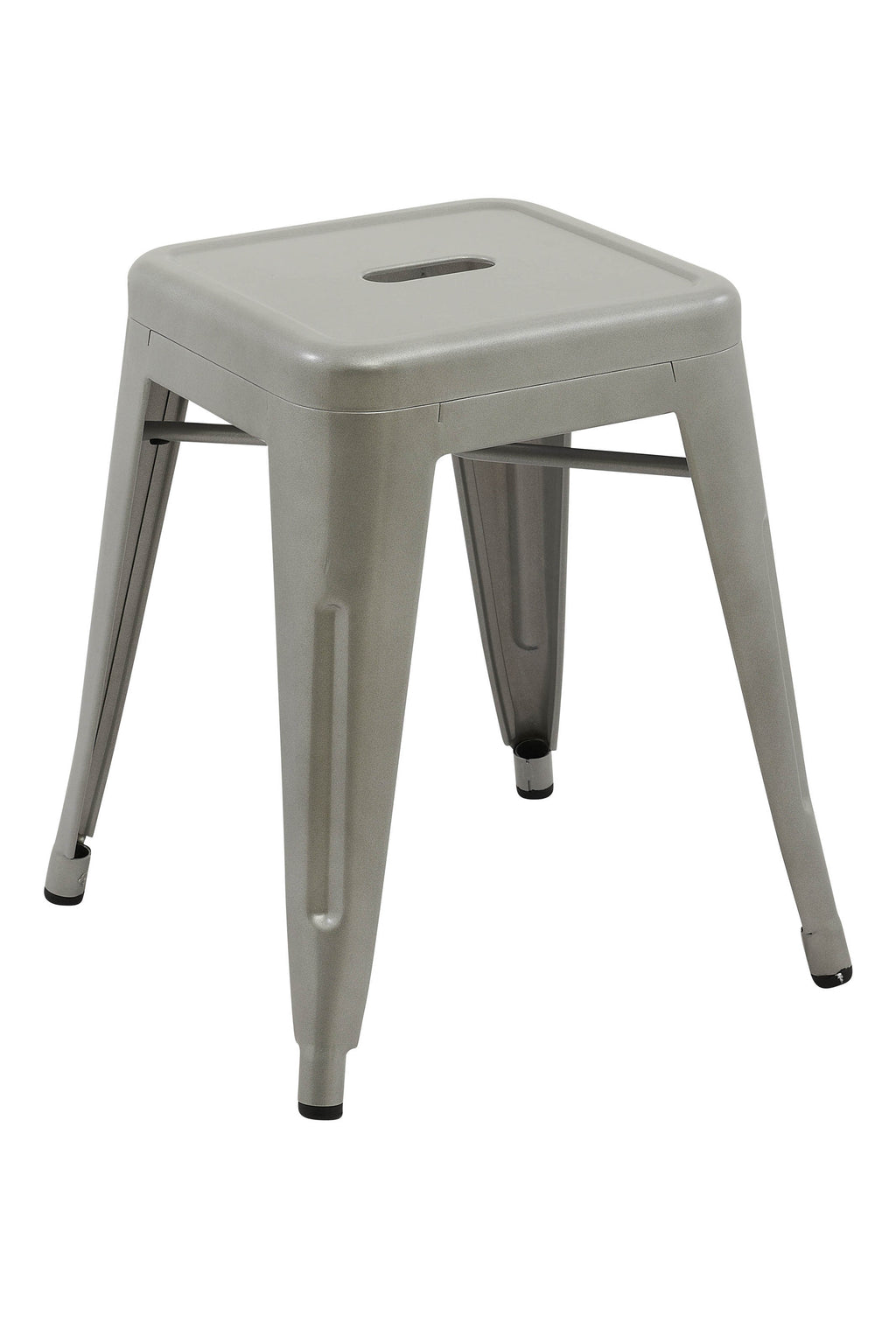 Set of 4x 45cm Tolix Retro Reproduction Cafe Bar Stools - Silver
