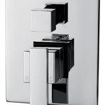 Chrome Bathroom Shower Wall Mixer Diverter w/ WaterMark