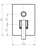 Chrome Bathroom Shower Wall Mixer Diverter w/ WaterMark