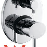 Chrome Bathroom Shower Wall Mixer Diverter w/ WaterMark