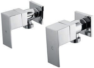 Chrome Laundry Washing Machine Stops Mixer Tap Set w/ WaterMark