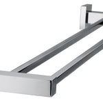 Double Classic Chrome Towel Bar Rail Bathroom