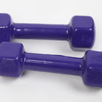 2kg Dumbbells Pair PVC Hand Weights Rubber Coated