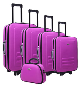 5pc Suitcase Trolley Travel Bag Luggage Set PURPLE