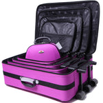 5pc Suitcase Trolley Travel Bag Luggage Set PURPLE