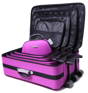 5pc Suitcase Trolley Travel Bag Luggage Set PURPLE