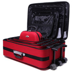 5pc Suitcase Trolley Travel Bag Luggage Set RED