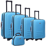 5pc Suitcase Trolley Travel Bag Luggage Set BLUE