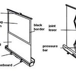100" Pull Up Portable Office Projection Screen