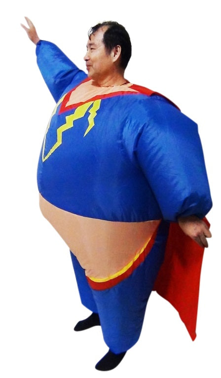 Super Hero Fancy Dress Inflatable Suit -Fan Operated Costume