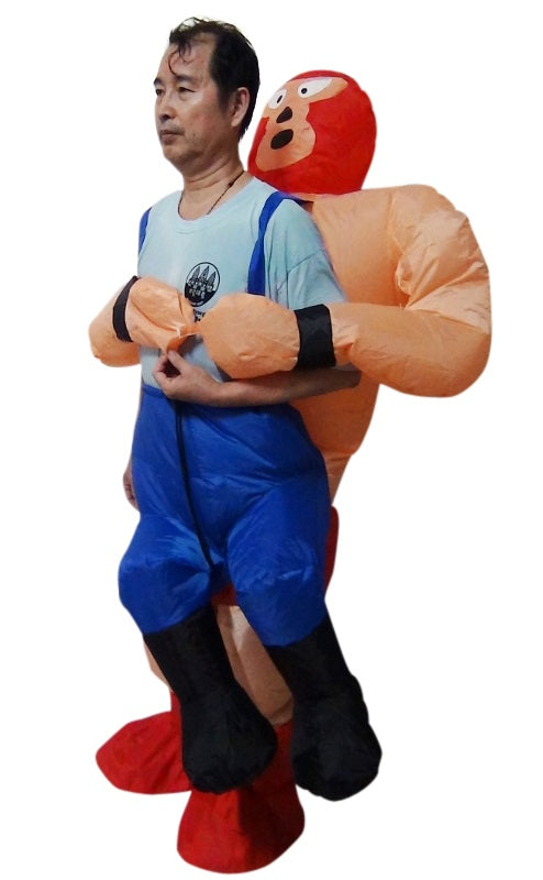 WRESTLER Fancy Dress Inflatable Suit -Fan Operated Costume