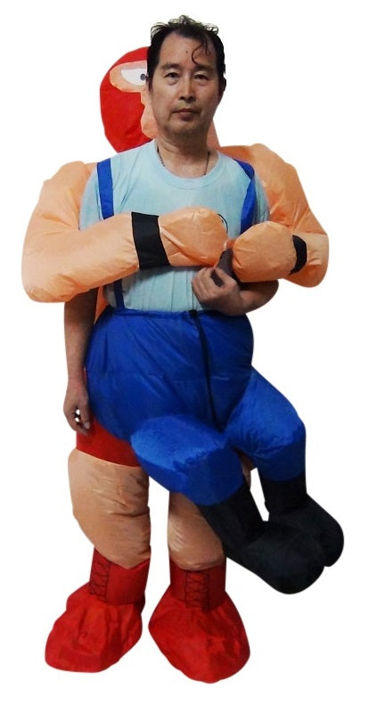 WRESTLER Fancy Dress Inflatable Suit -Fan Operated Costume