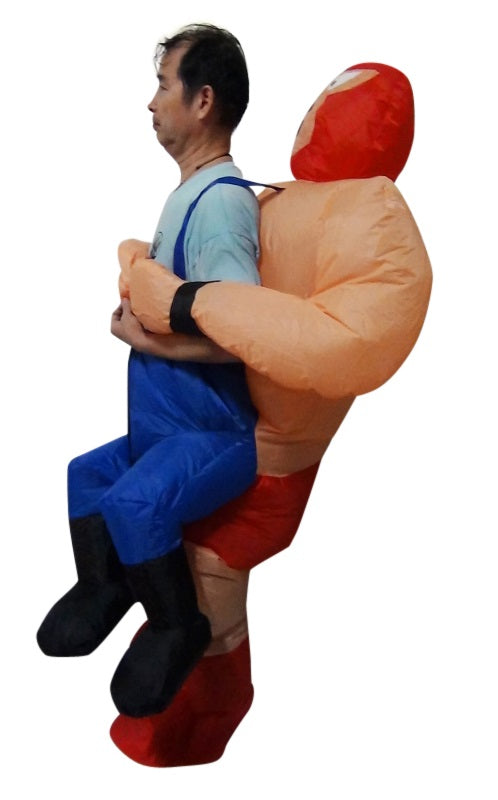 WRESTLER Fancy Dress Inflatable Suit -Fan Operated Costume