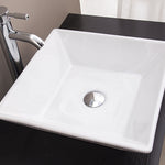 Bathroom Ceramic Rectangular Above Countertop Basin for Vanity