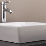 Bathroom Ceramic Rectangular Above Countertop Basin for Vanity
