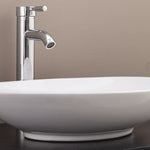 Bathroom Ceramic Oval Above Countertop Basin for Vanity