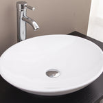 Bathroom Ceramic Oval Above Countertop Basin for Vanity