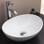 Above Counter Bathroom Vanity Oval Ceramic Basin