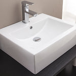 Ceramic Rectangular Above Countertop Basin for Vanity
