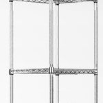 Modular Chrome Wire Storage Shelf 350 x 350 x 1800 Steel Shelving