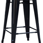 Set of 4x 66cm Tolix Retro Reproduction Cafe Bar Stools - Black