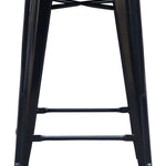 Set of 4x 66cm Tolix Retro Reproduction Cafe Bar Stools - Black