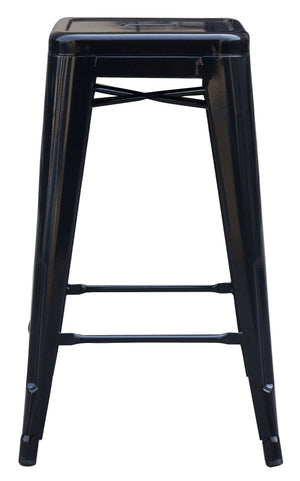 Set of 4x 66cm Tolix Retro Reproduction Cafe Bar Stools - Black