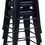 Set of 4x 66cm Tolix Retro Reproduction Cafe Bar Stools - Black
