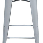 Set of 4x 66cm Tolix Retro Reproduction Cafe Bar Stools - Silver
