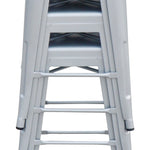 Set of 4x 66cm Tolix Retro Reproduction Cafe Bar Stools - Silver