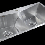 850x450mm Handmade Stainless Steel Topmount Kitchen Laundry Sink with Waste