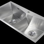 850x450mm Handmade Stainless Steel Topmount Kitchen Laundry Sink with Waste