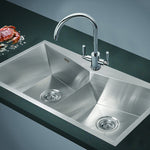 850x450mm Handmade Stainless Steel Topmount Kitchen Laundry Sink with Waste