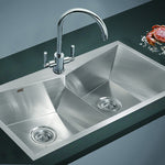 850x450mm Handmade Stainless Steel Topmount Kitchen Laundry Sink with Waste