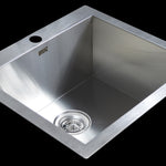 530x505mm Handmade Stainless Steel Topmount Kitchen Laundry Sink with Waste