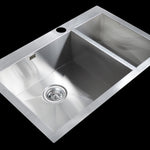745x505mm Handmade Stainless Steel Topmount Kitchen Sink with Waste