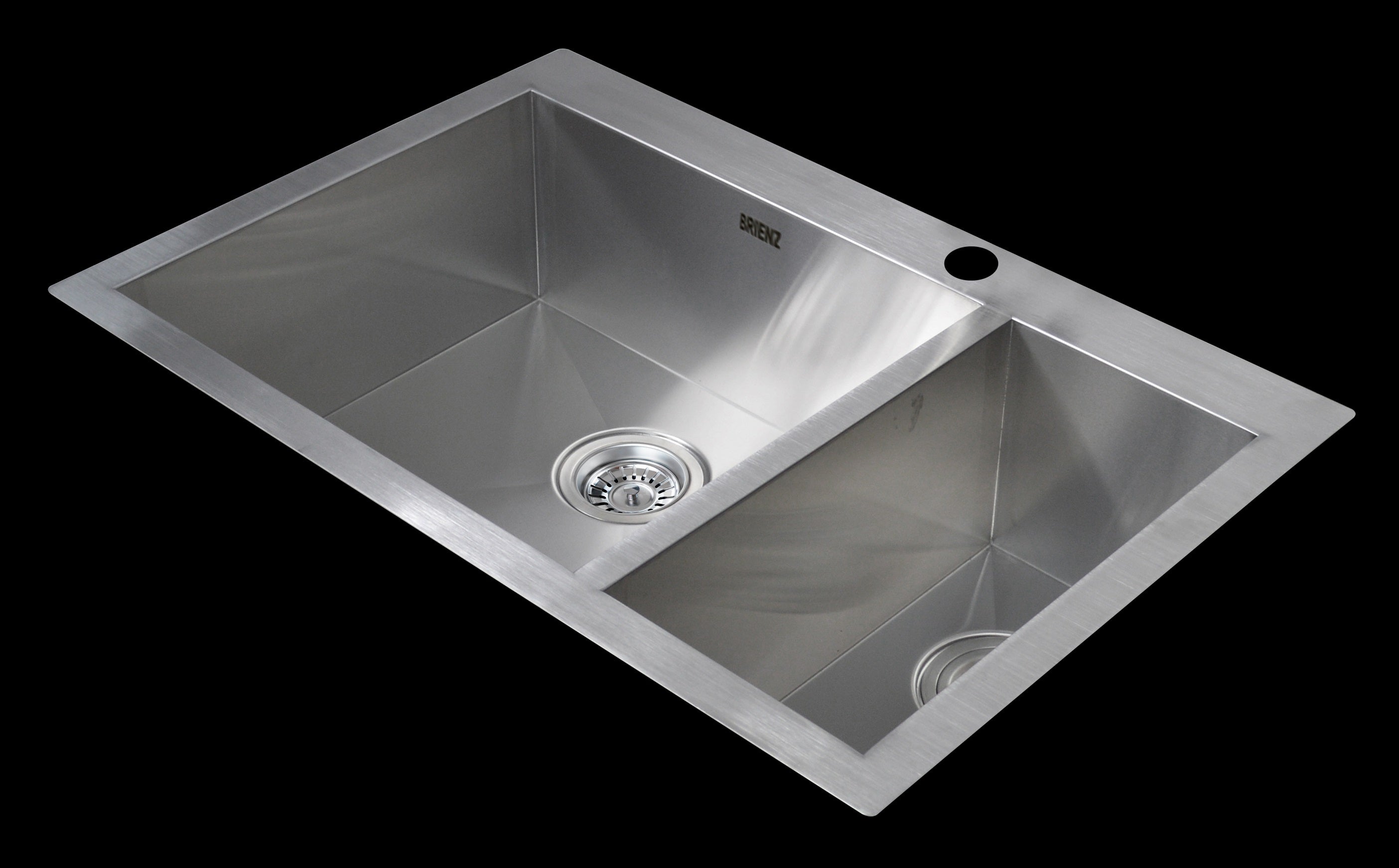 745x505mm Handmade Stainless Steel Topmount Kitchen Sink with Waste