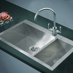 745x505mm Handmade Stainless Steel Topmount Kitchen Sink with Waste