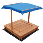 Kids Wooden Toy Sandpit with Canopy