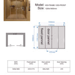 1200mm Sliding Door Safety Glass Shower Screen By Della Francesca