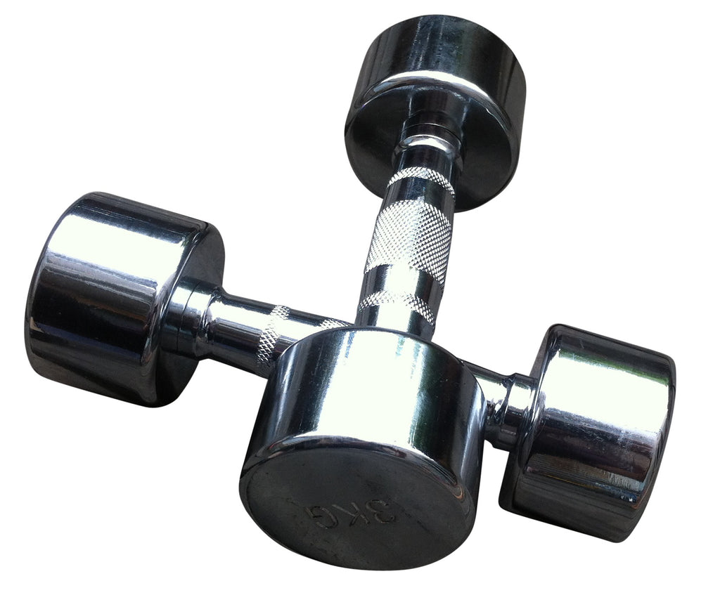 Chrome Dumbbell 3kg Each (6Kg Pair) Gym Weight Lifting