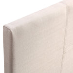 Single Linen Fabric Bed Frame Beige
