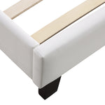 Single PU Leather Bed Frame White