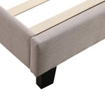 King Linen Fabric Bed Frame Beige