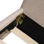 King Linen Fabric Bed Frame Beige