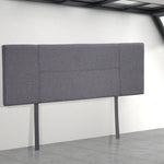 Linen Fabric Queen Bed Headboard Bedhead - Grey