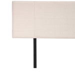 Linen Fabric Double Bed Headboard Bedhead - Beige
