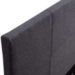Double Linen Fabric Bed Frame Grey